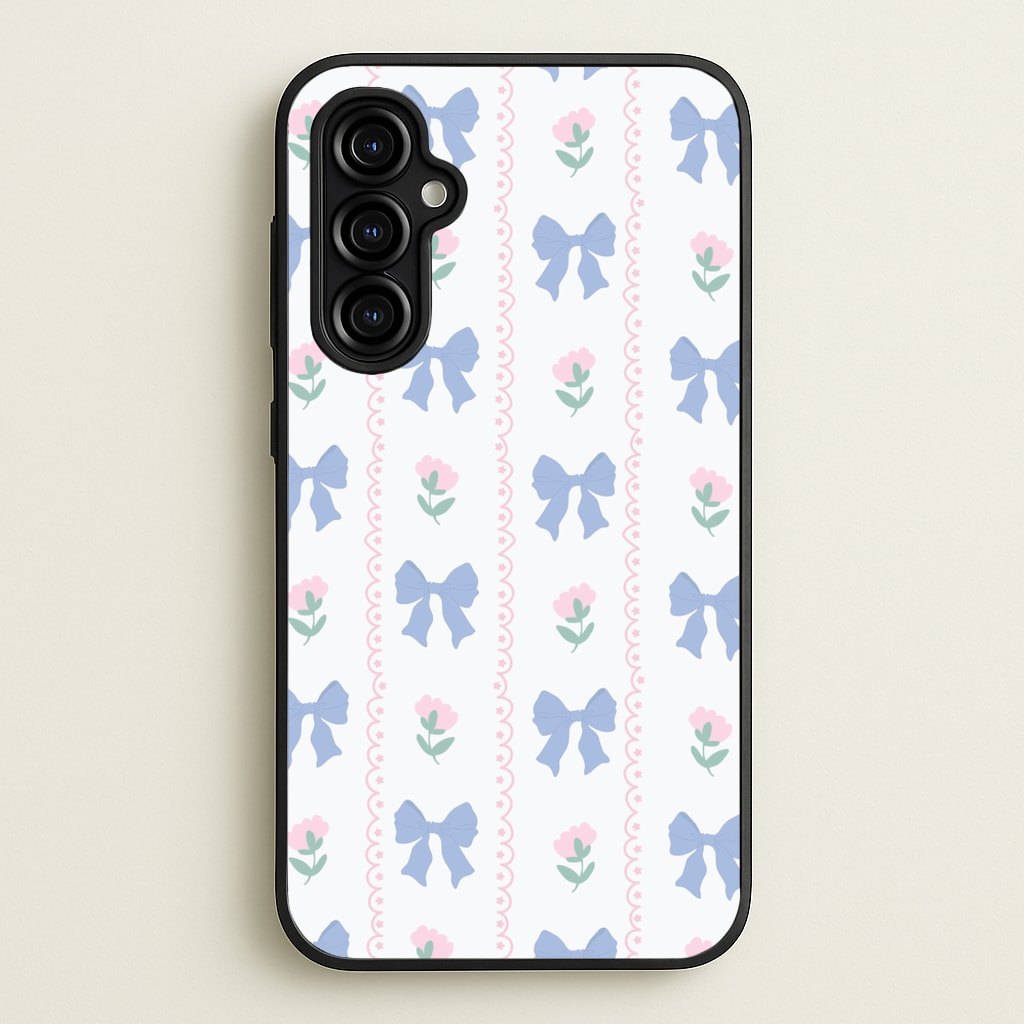 Pink Bows Pattern - Clean Girl Aesthetic - Clean Girl Aesthetic Phone Case for Galaxy A54