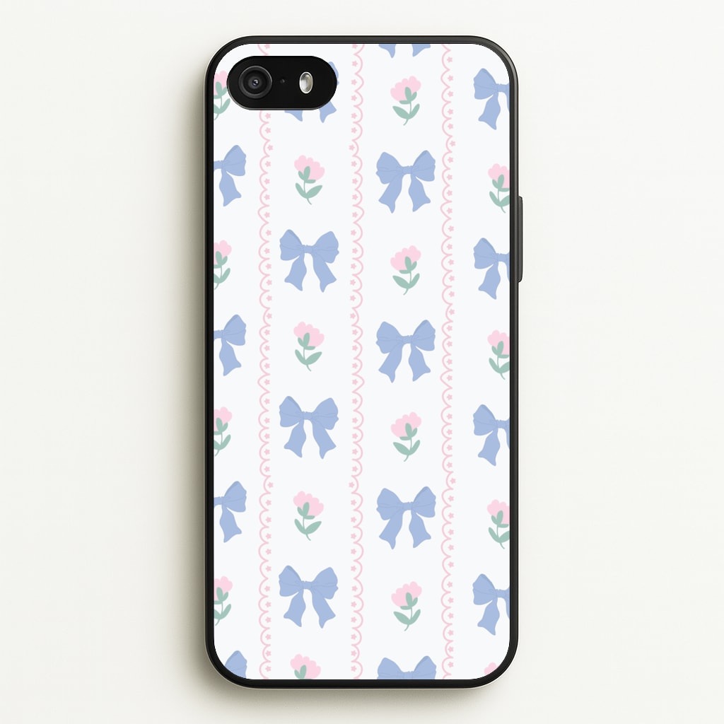 Pink Bows Pattern - Clean Girl Aesthetic - Clean Girl Aesthetic Phone Case for iPhone 5 / 5s / SE 2016