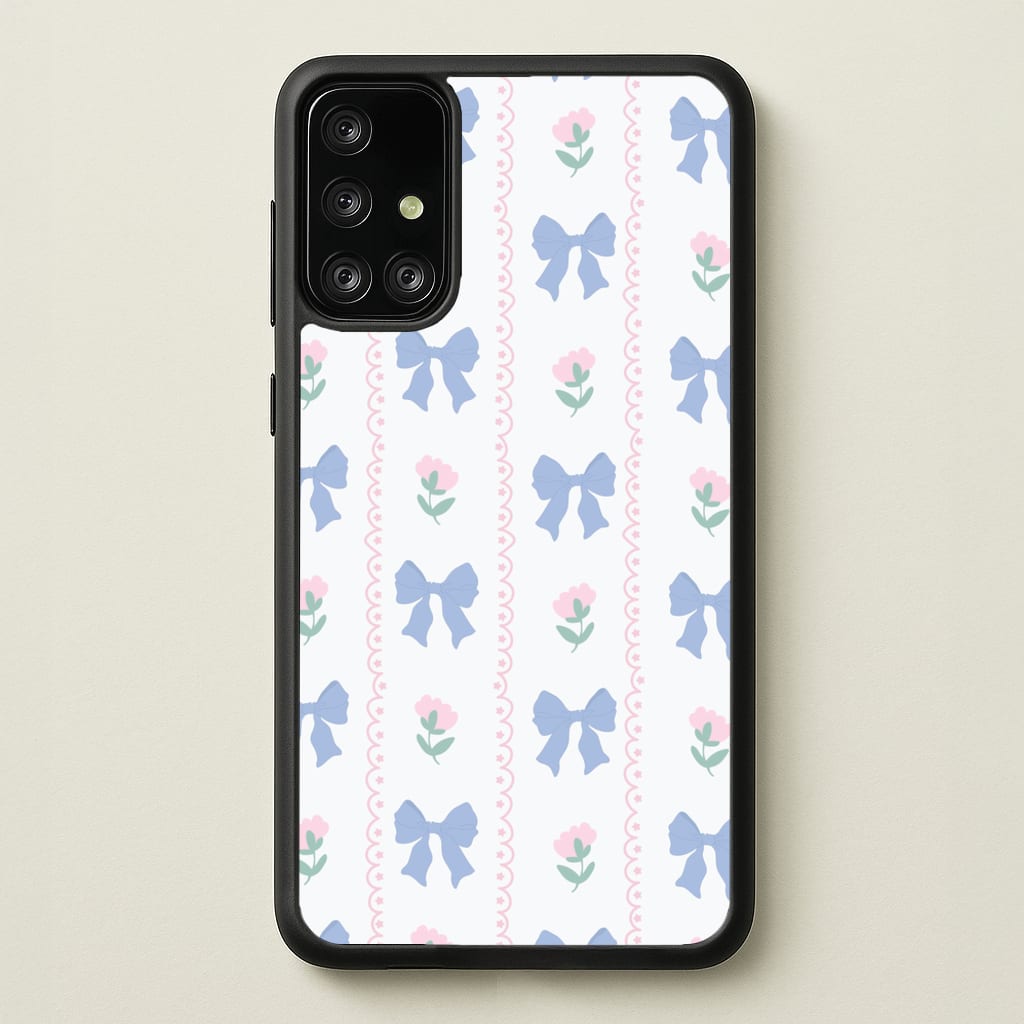 Pink Bows Pattern - Clean Girl Aesthetic - Clean Girl Aesthetic Phone Case for Galaxy A71