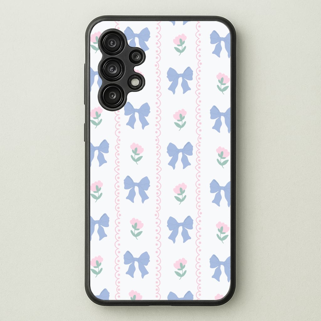 Pink Bows Pattern - Clean Girl Aesthetic - Clean Girl Aesthetic Phone Case for Galaxy A13