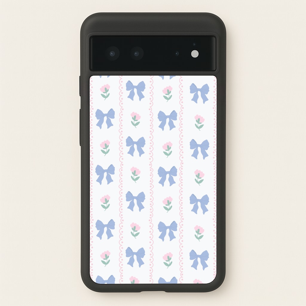 Pink Bows Pattern - Clean Girl Aesthetic - Clean Girl Aesthetic Phone Case for Google Pixel 6