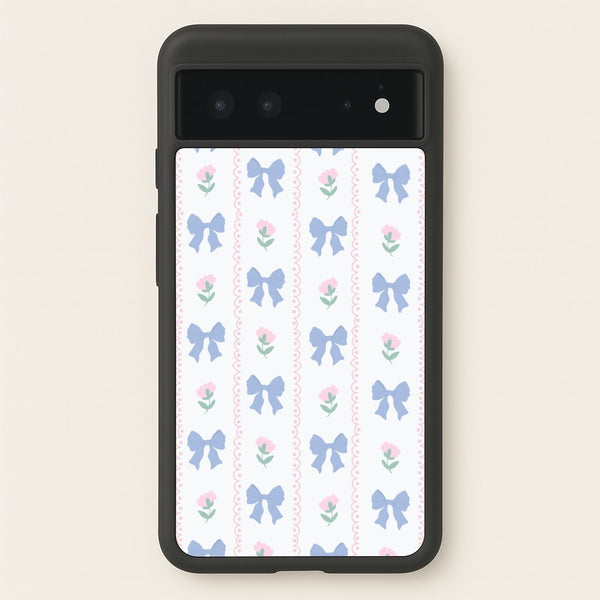 Pink Bows Pattern - Clean Girl Aesthetic - Clean Girl Aesthetic Phone Case for Google Pixel 6