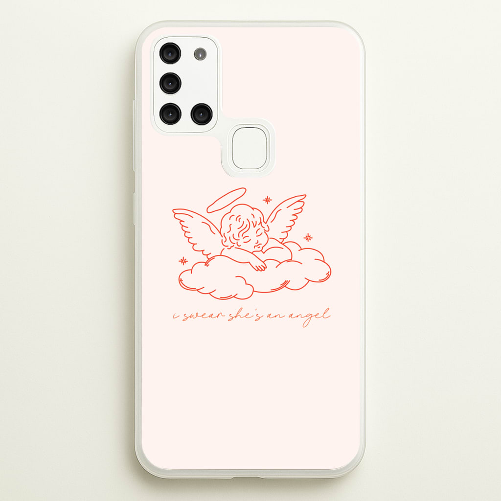 I Swear Shes An Angel - Clean Girl Aesthetic - Clean Girl Aesthetic Phone Case for Galaxy A21s