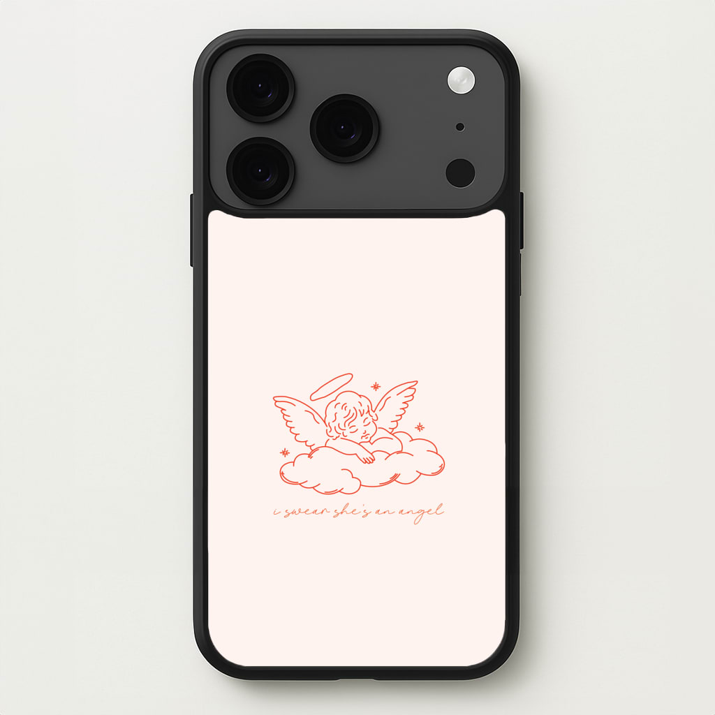 I Swear Shes An Angel - Clean Girl Aesthetic Phone Case for iPhone 17 Pro