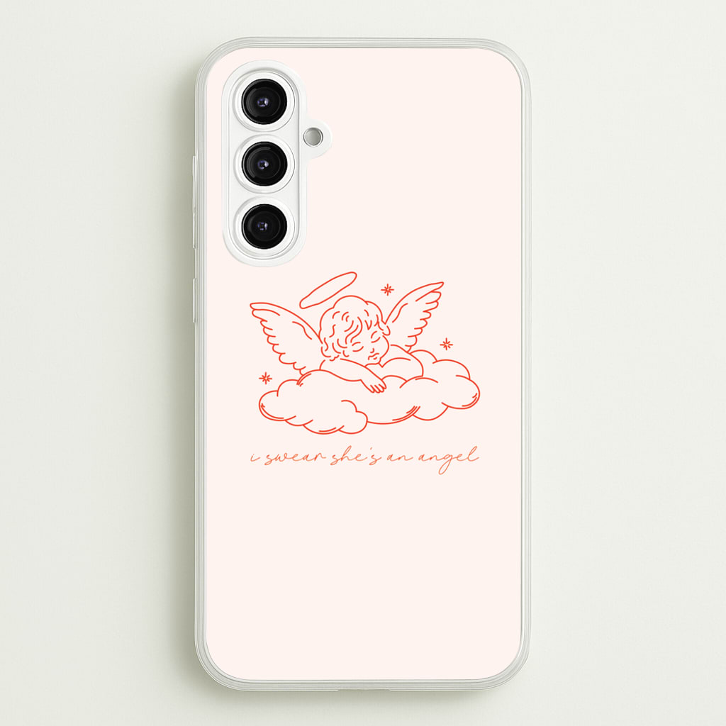 I Swear Shes An Angel - Clean Girl Aesthetic - Clean Girl Aesthetic Phone Case for Galaxy A16