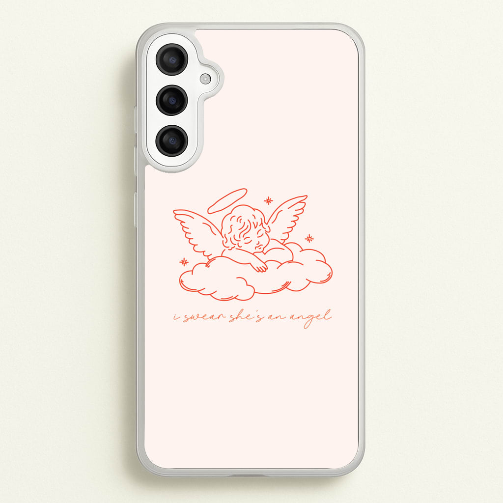 I Swear Shes An Angel - Clean Girl Aesthetic - Clean Girl Aesthetic Phone Case for Galaxy A36