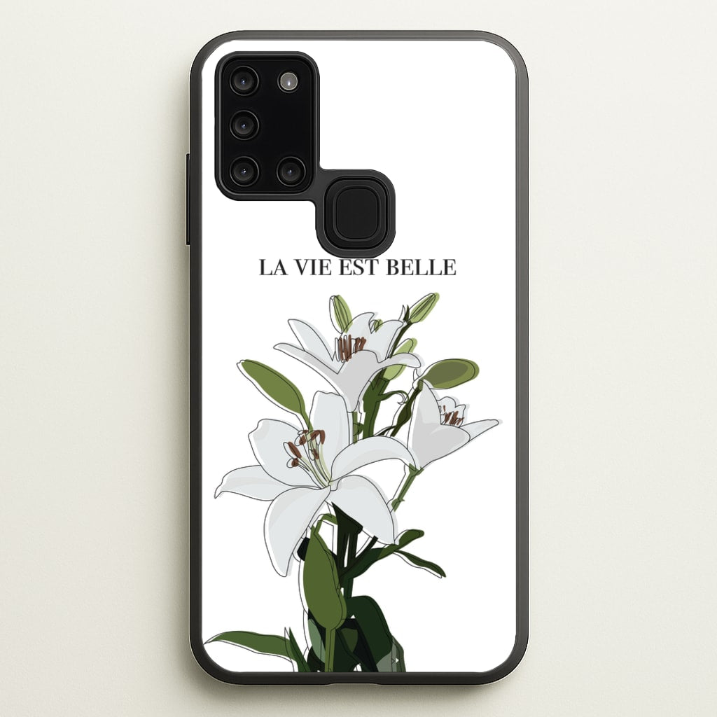La Vie Est Belle - Clean Girl Aesthetic - Clean Girl Aesthetic Phone Case for Galaxy A21s