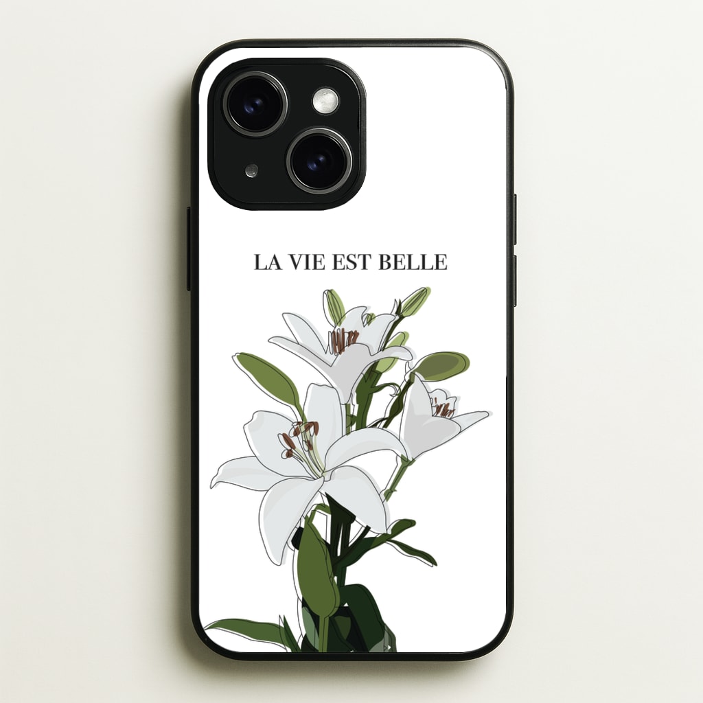 La Vie Est Belle - Clean Girl Aesthetic - Clean Girl Aesthetic Phone Case for iPhone 15