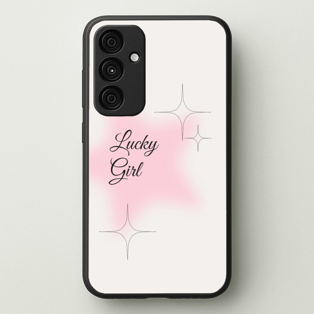 Lucky Girl - Clean Girl Aesthetic - Clean Girl Aesthetic Phone Case for Galaxy A55