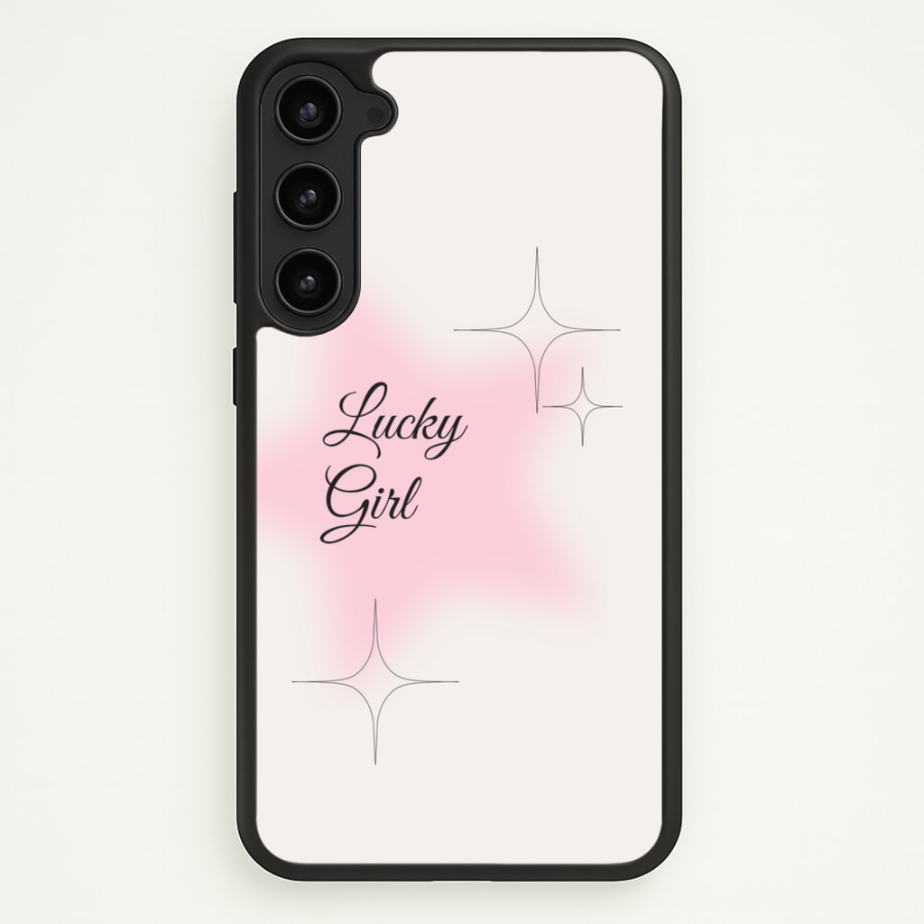 Lucky Girl - Clean Girl Aesthetic - Clean Girl Aesthetic Phone Case for Galaxy S23