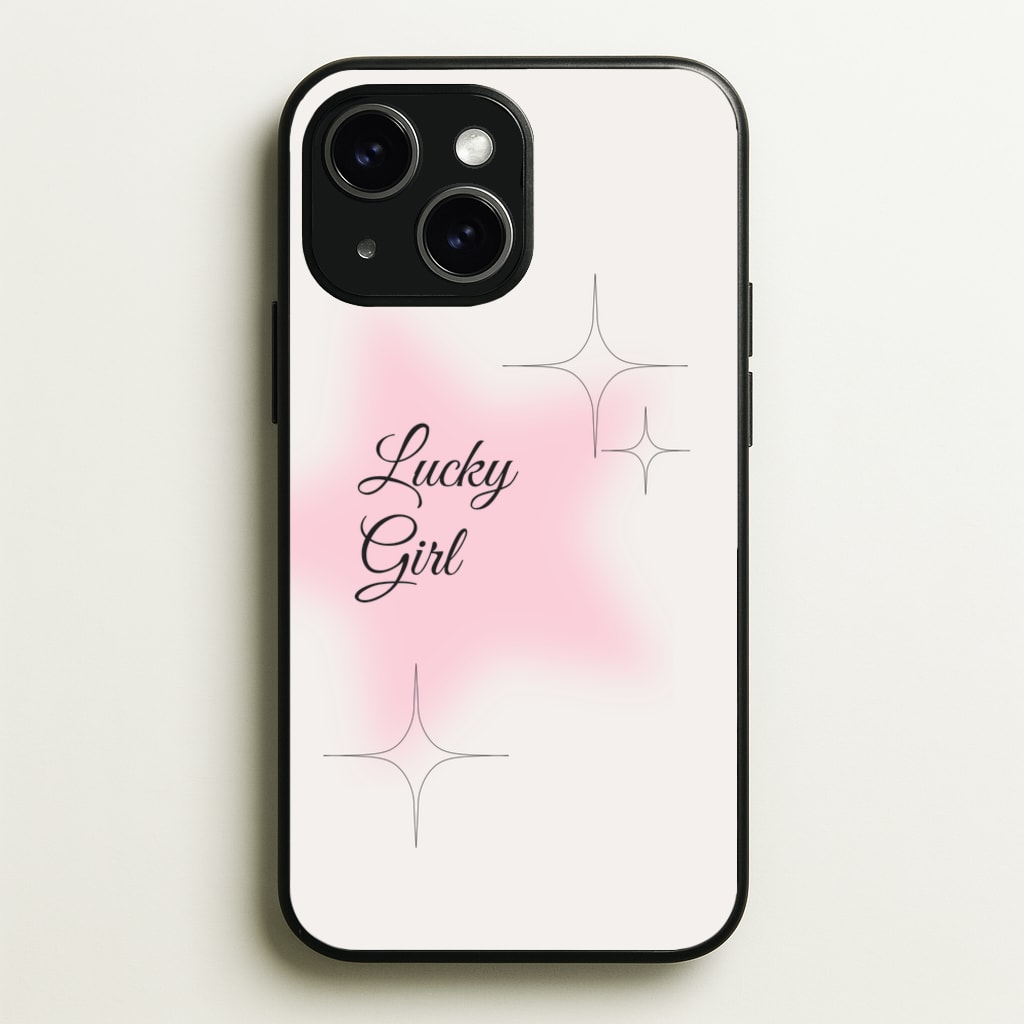 Lucky Girl - Clean Girl Aesthetic - Clean Girl Aesthetic Phone Case for iPhone 15