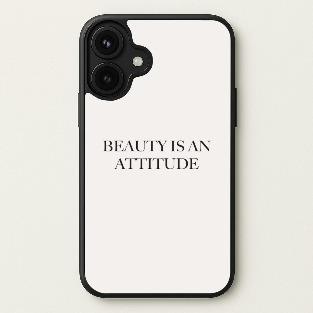 Beauty Is An Attitude - Clean Girl Aesthetic Phone Case for iPhone 17