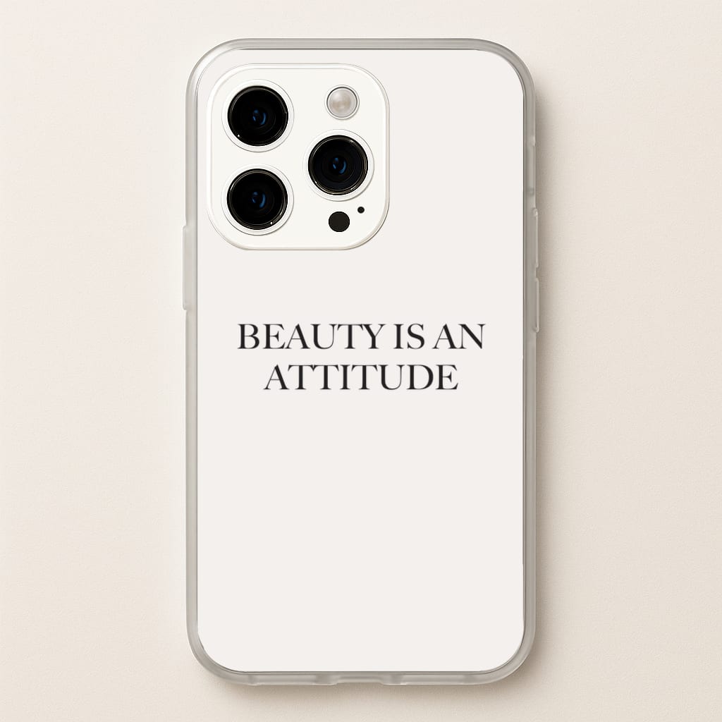 Beauty Is An Attitude - Clean Girl Aesthetic - Clean Girl Aesthetic Phone Case for iPhone 14 Pro