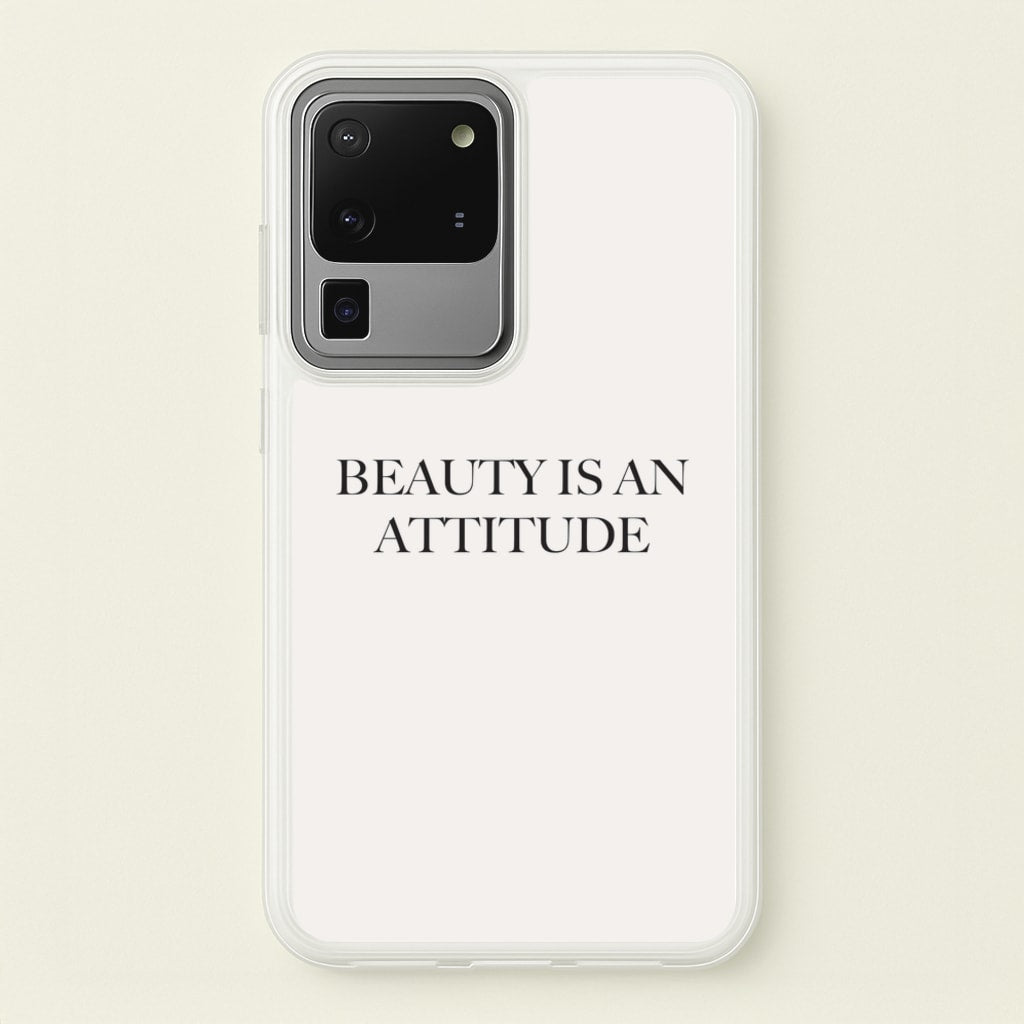 Beauty Is An Attitude - Clean Girl Aesthetic - Clean Girl Aesthetic Phone Case for Galaxy S20 Ultra