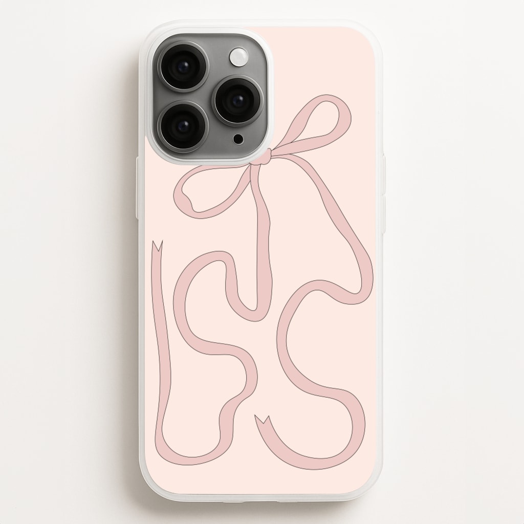 Pink Ribbon - Clean Girl Aesthetic Phone Case for iPhone 16 Pro Max