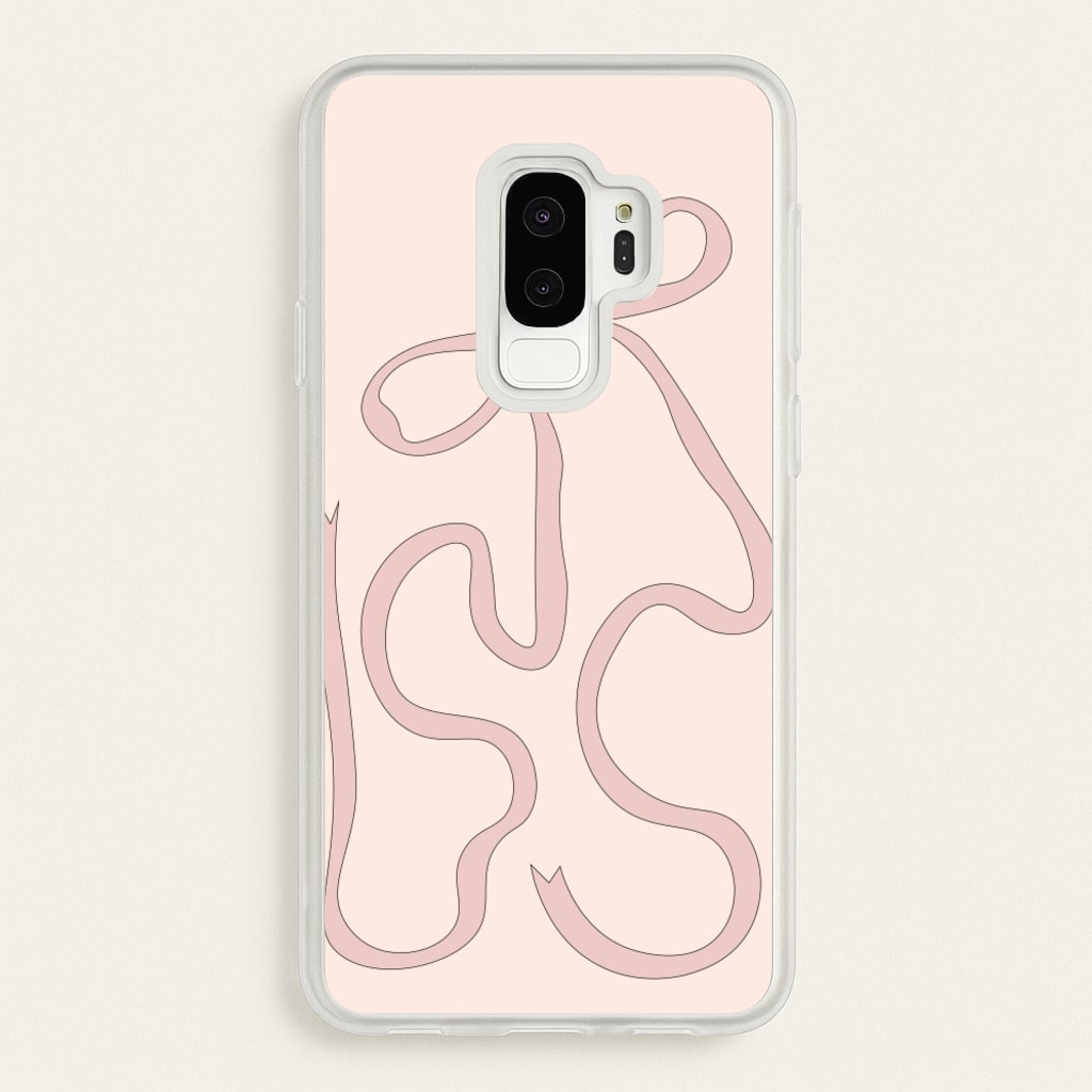 Pink Ribbon - Clean Girl Aesthetic Phone Case for Galaxy S9 Plus