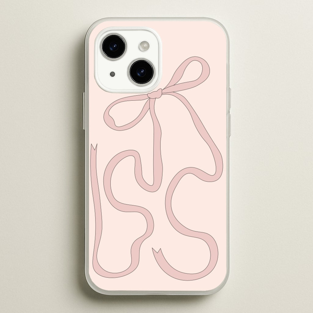 Pink Ribbon - Clean Girl Aesthetic Phone Case for iPhone 15