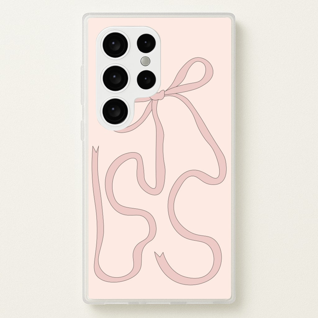 Pink Ribbon - Clean Girl Aesthetic Phone Case for Galaxy S24 Ultra