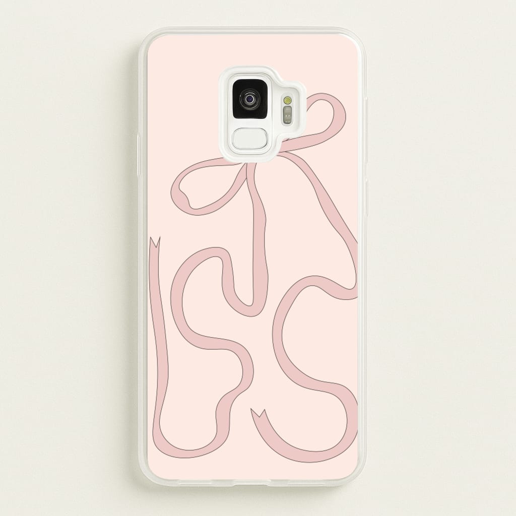 Pink Ribbon  - Clean Girl Aesthetic Phone Case for Galaxy S9