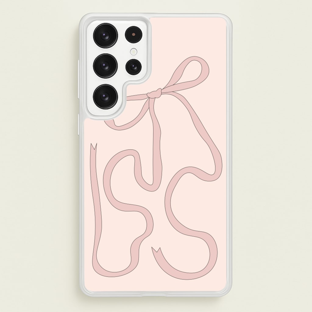 Pink Ribbon - Clean Girl Aesthetic Phone Case for Galaxy S23 Ultra