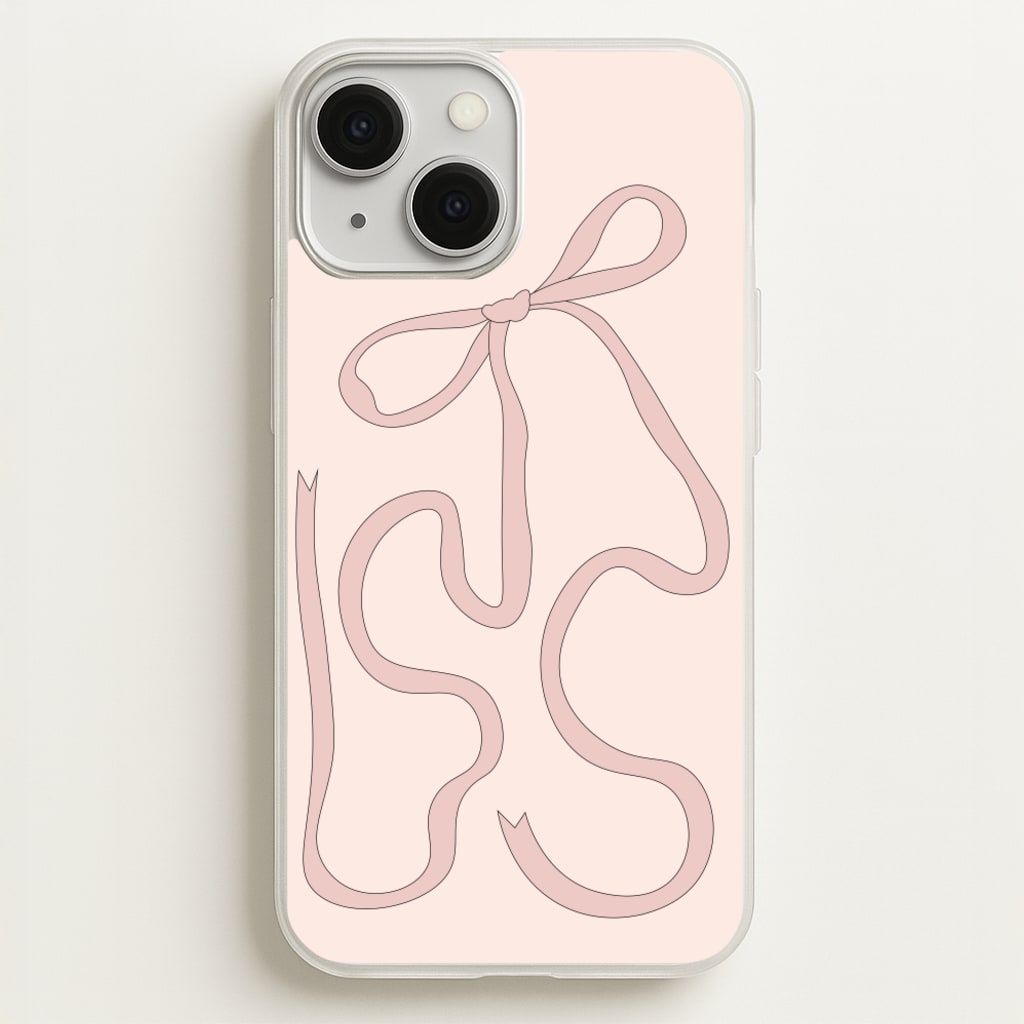 Pink Ribbon - Clean Girl Aesthetic Phone Case for iPhone 13
