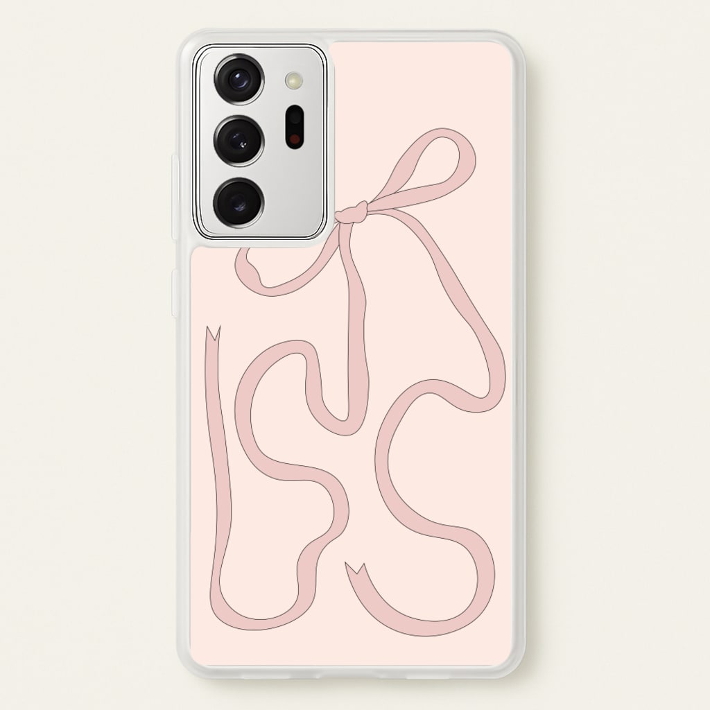 Pink Ribbon - Clean Girl Aesthetic Phone Case for Galaxy Note 20 Ultra
