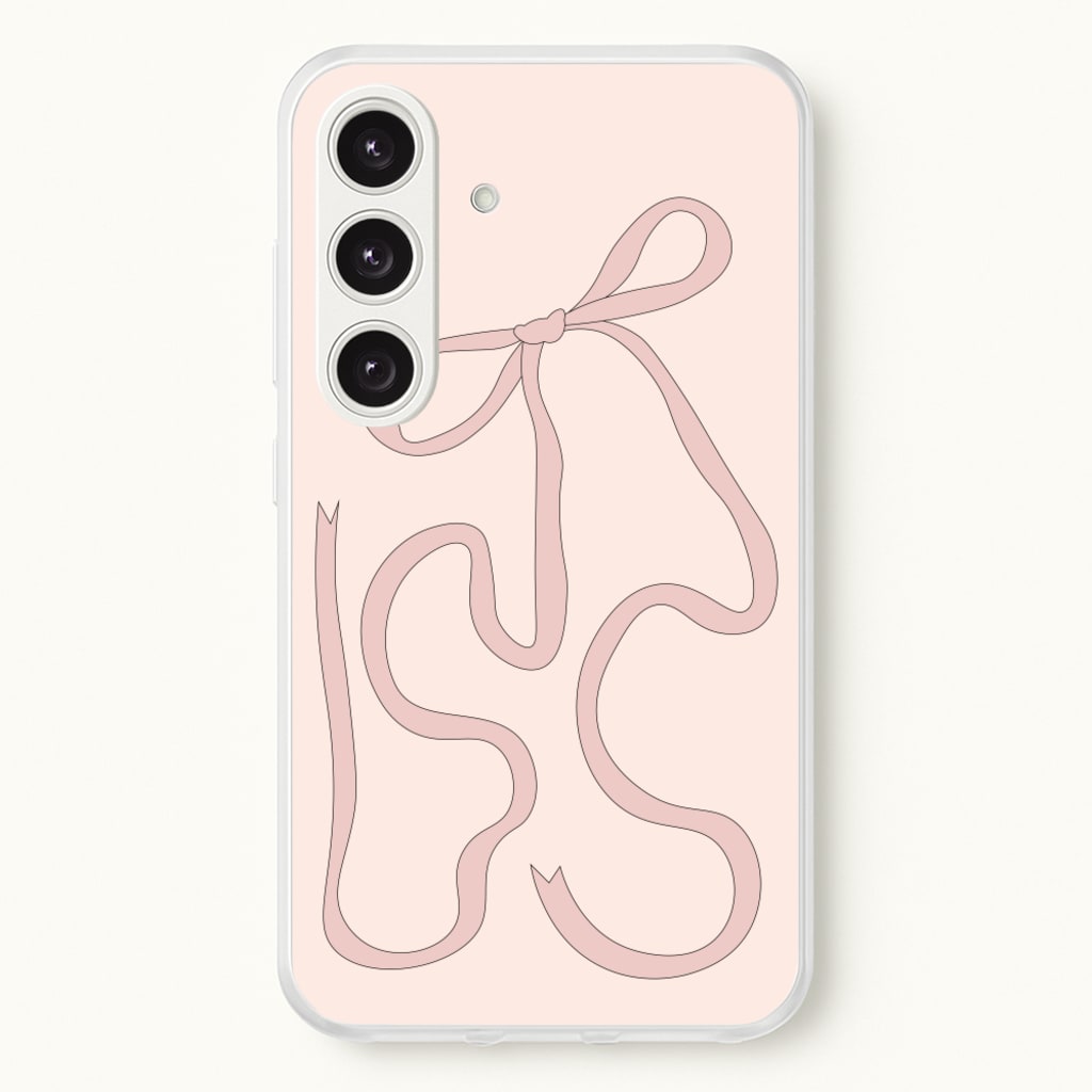 Pink Ribbon - Clean Girl Aesthetic Phone Case for Galaxy S25