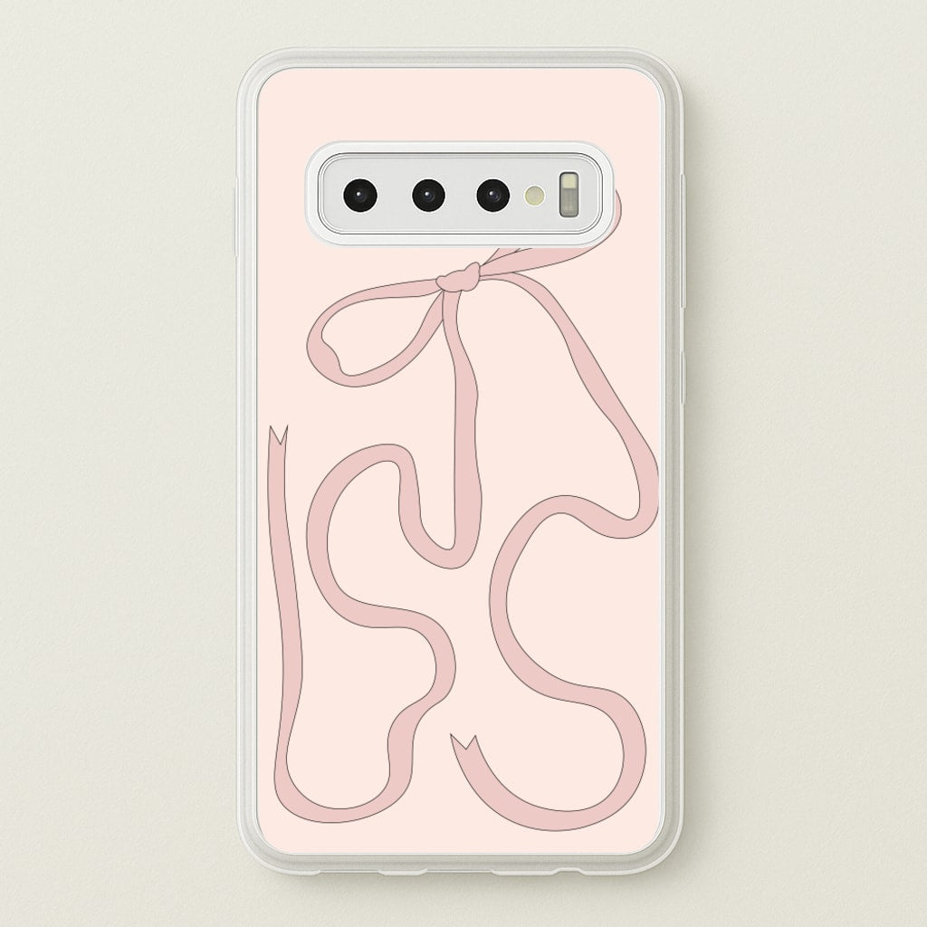 Pink Ribbon - Clean Girl Aesthetic Phone Case for Galaxy S10