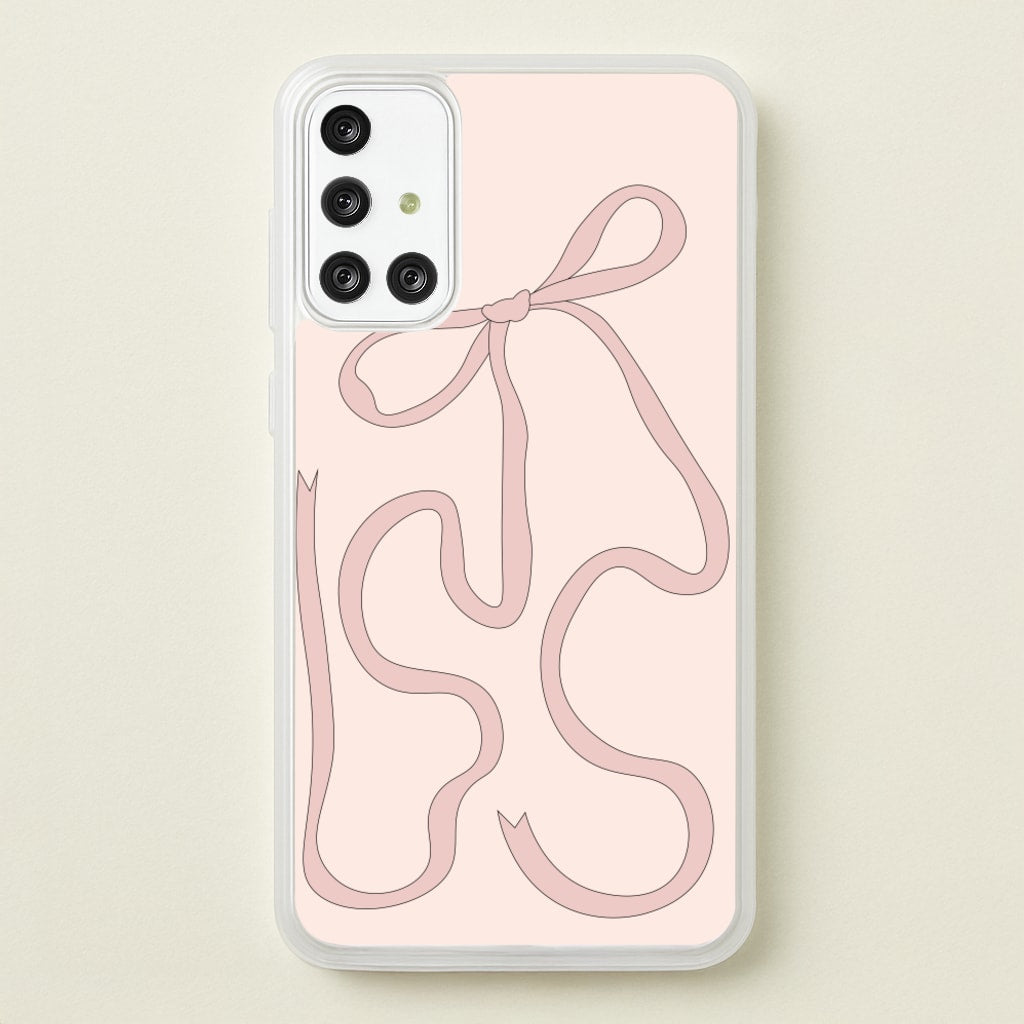 Pink Ribbon - Clean Girl Aesthetic Phone Case for Galaxy A71