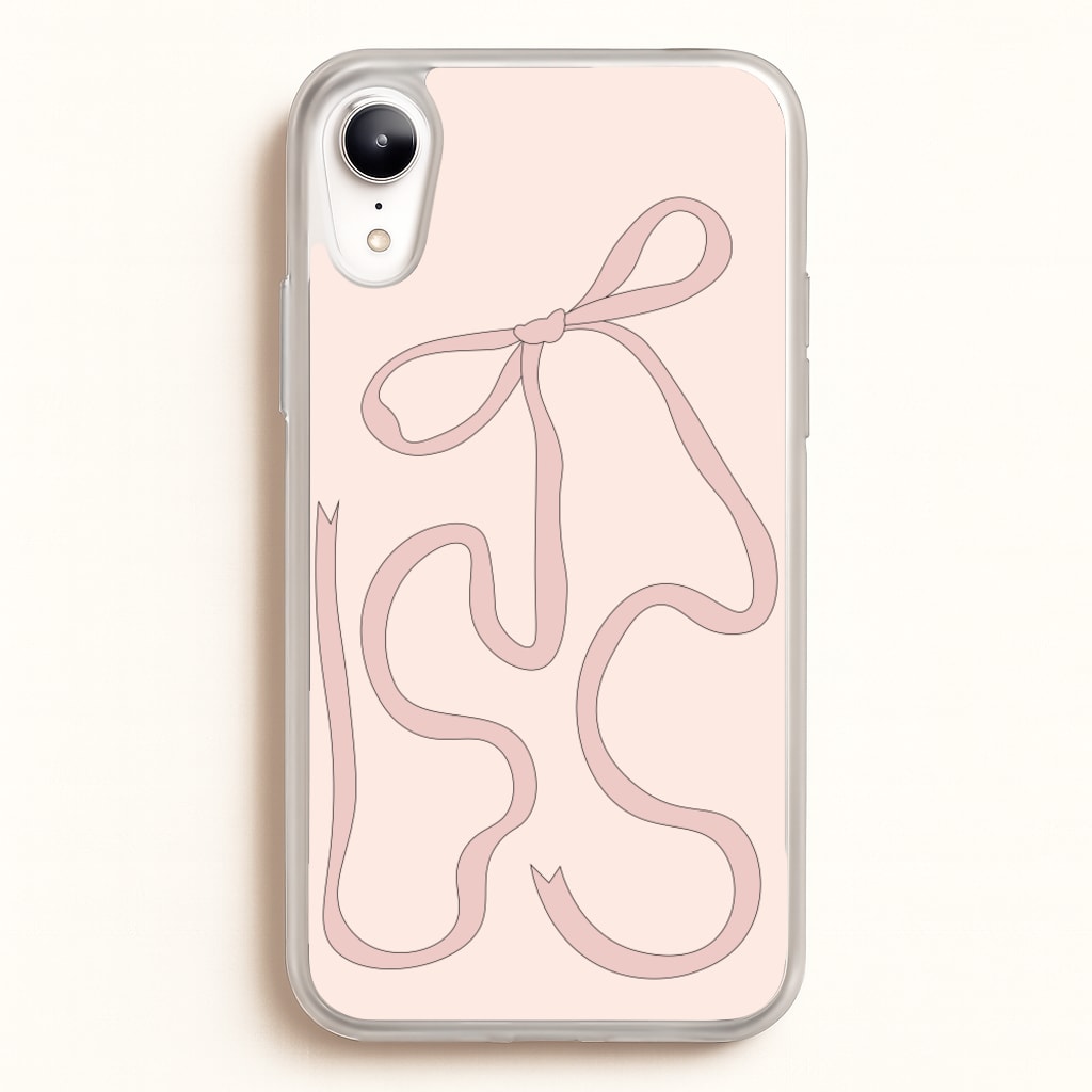 Pink Ribbon - Clean Girl Aesthetic Phone Case for iPhone XR