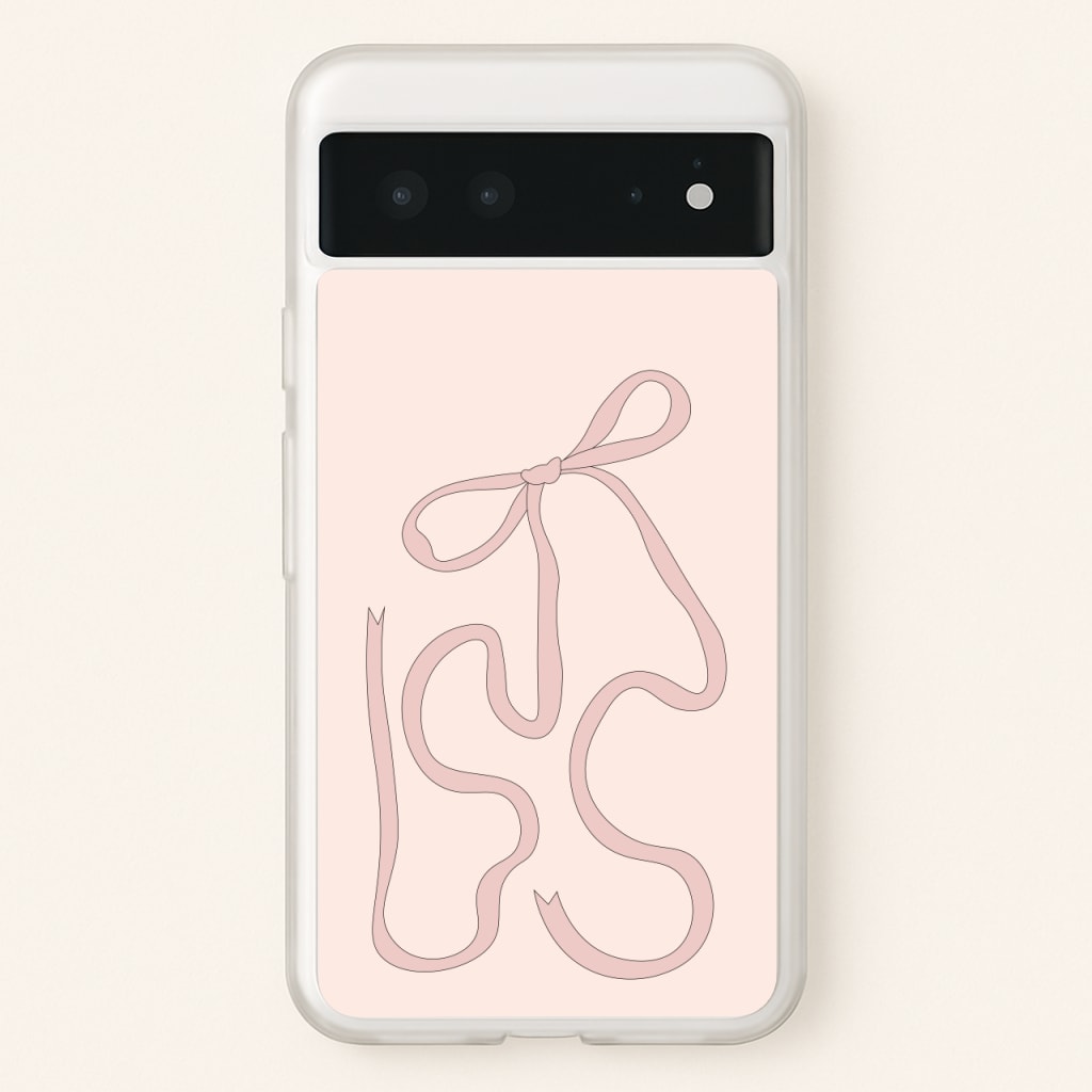 Pink Ribbon - Clean Girl Aesthetic Phone Case for Google Pixel 6
