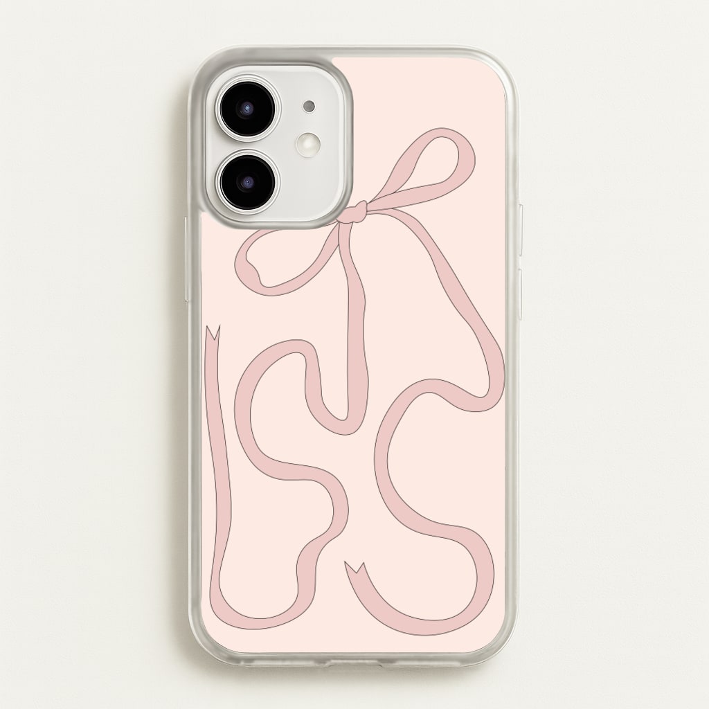 Pink Ribbon - Clean Girl Aesthetic Phone Case for iPhone 12 Mini