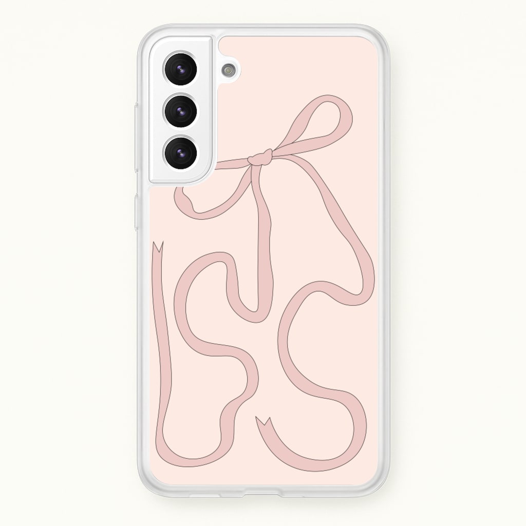 Pink Ribbon  - Clean Girl Aesthetic Phone Case for Galaxy S22