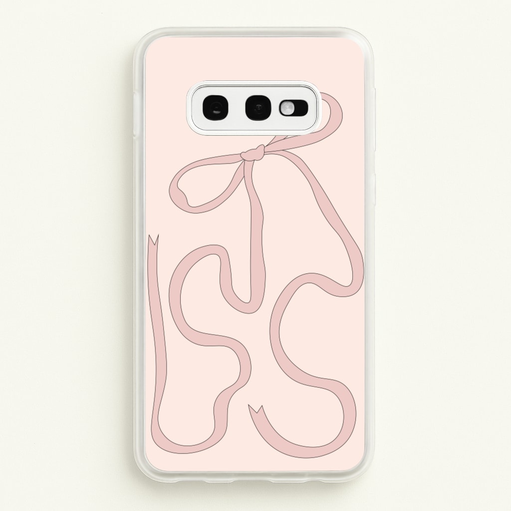 Pink Ribbon - Clean Girl Aesthetic Phone Case for Galaxy S10e