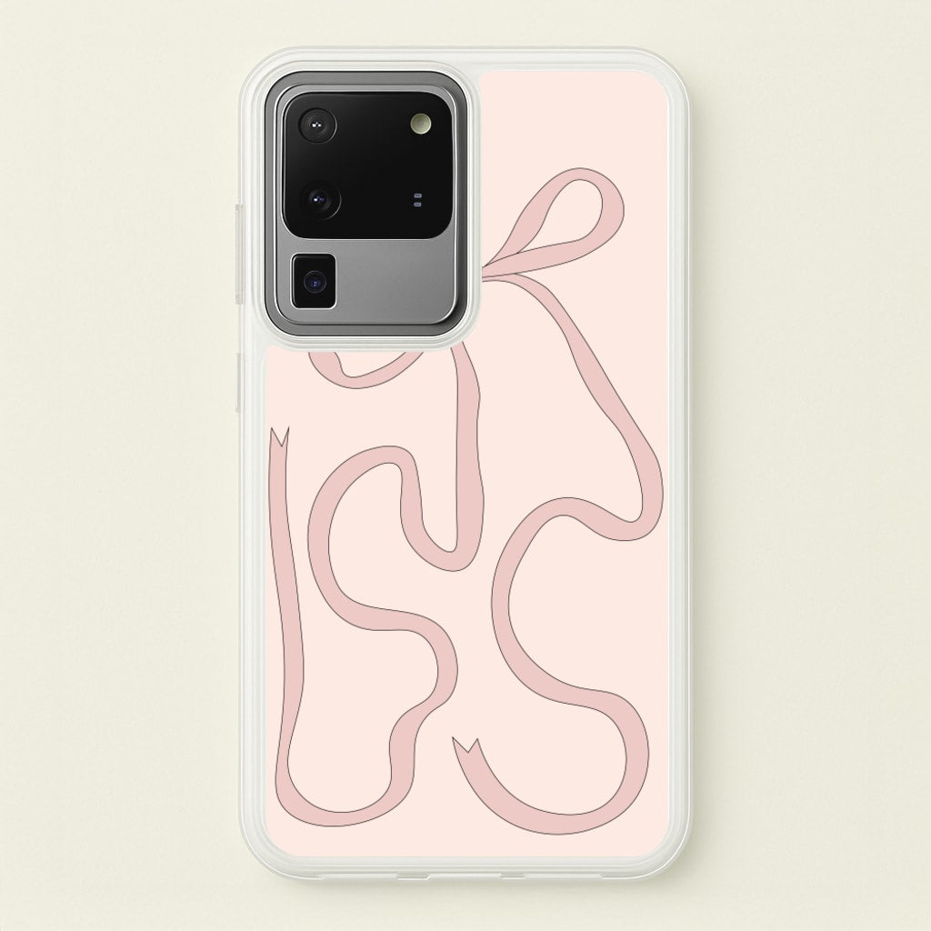 Pink Ribbon - Clean Girl Aesthetic Phone Case for Galaxy S20 Ultra