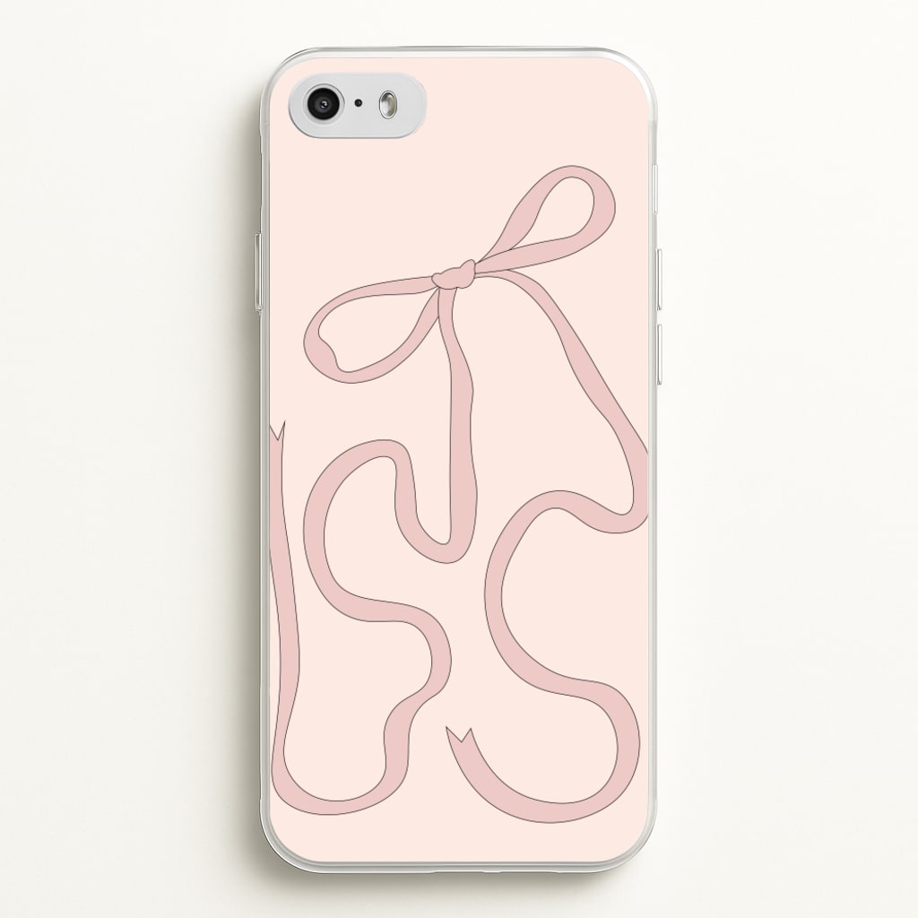 Pink Ribbon  - Clean Girl Aesthetic Phone Case for iPhone 5 / 5s / SE 2016