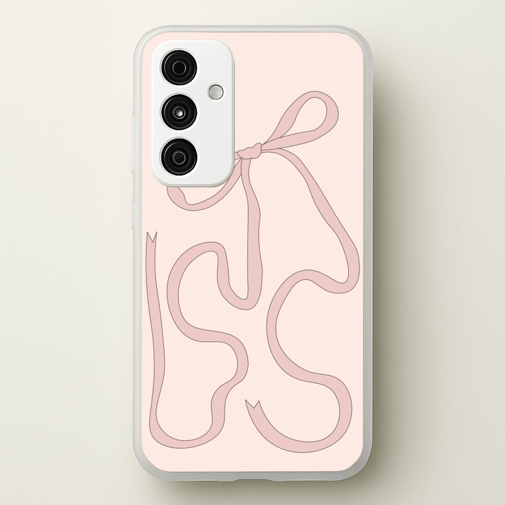Pink Ribbon - Clean Girl Aesthetic Phone Case for Galaxy A55