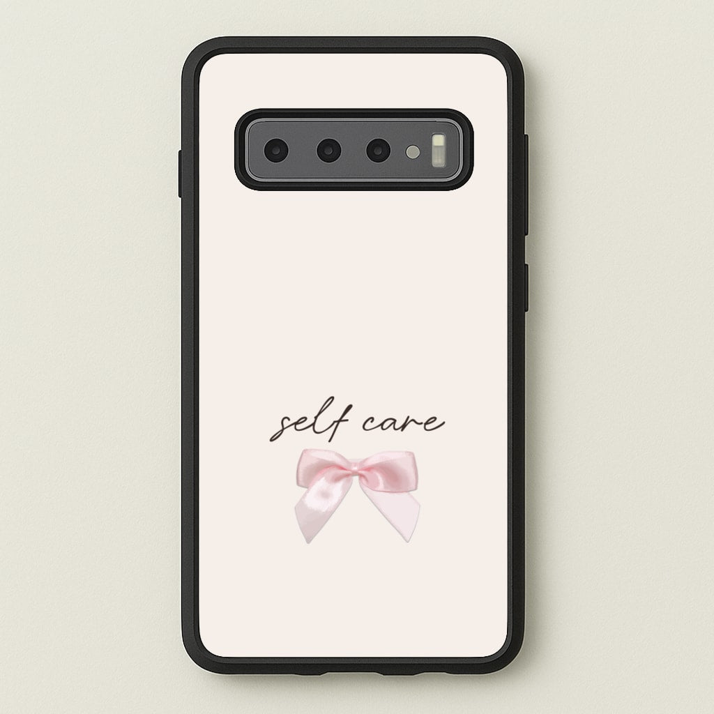 Self Care - Clean Girl Aesthetic Phone Case for Galaxy S10