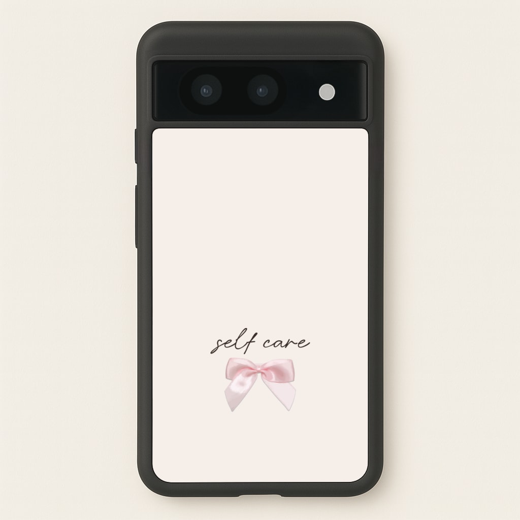 Self Care - Clean Girl Aesthetic Phone Case for Google Pixel 8a