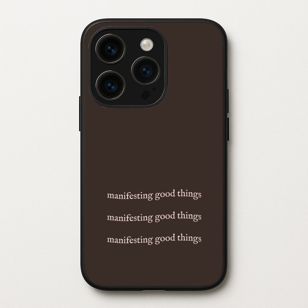 Manifesting Good Things - Clean Girl Aesthetic Phone Case for iPhone 14 Pro