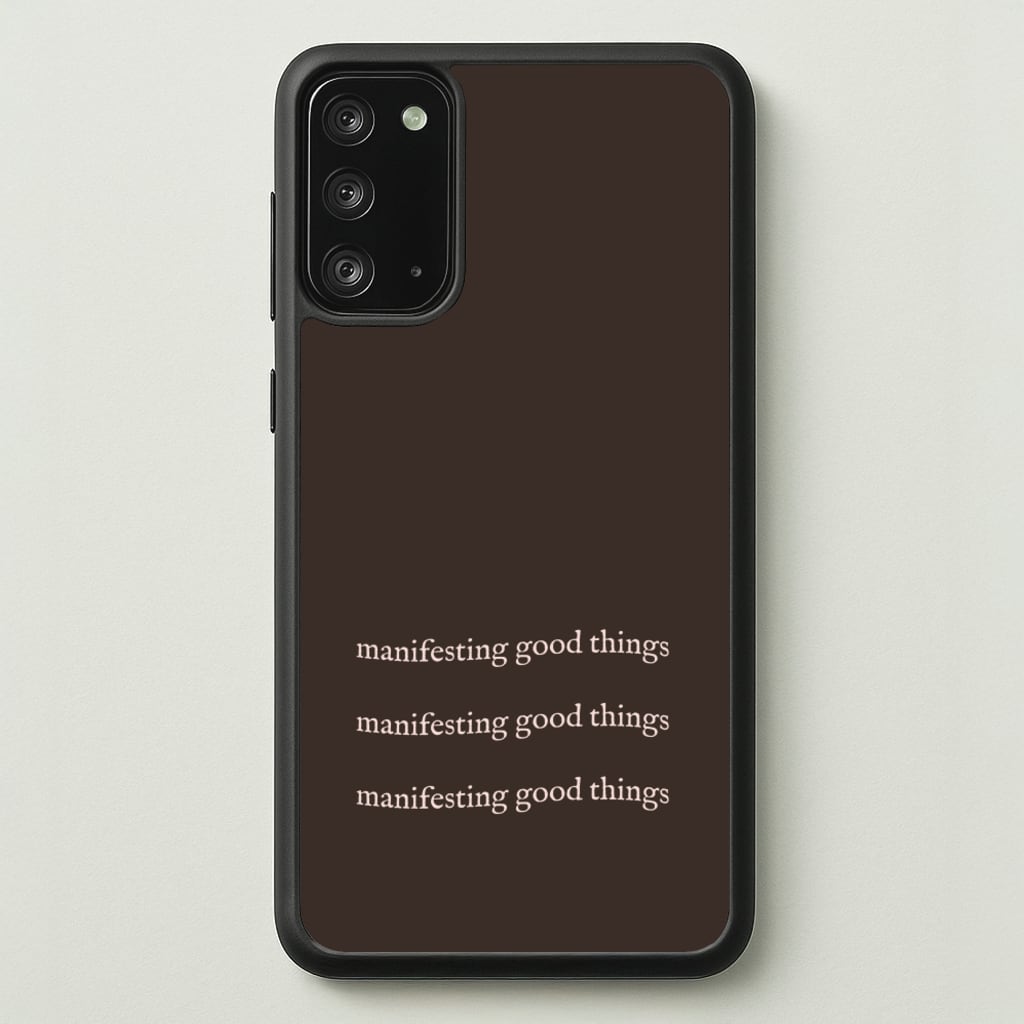 Manifesting Good Things - Clean Girl Aesthetic Phone Case for Galaxy Note 20