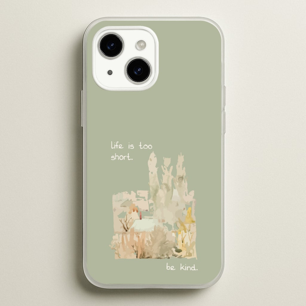 Life Is Too Short - Clean Girl Aesthetic Phone Case for iPhone 14