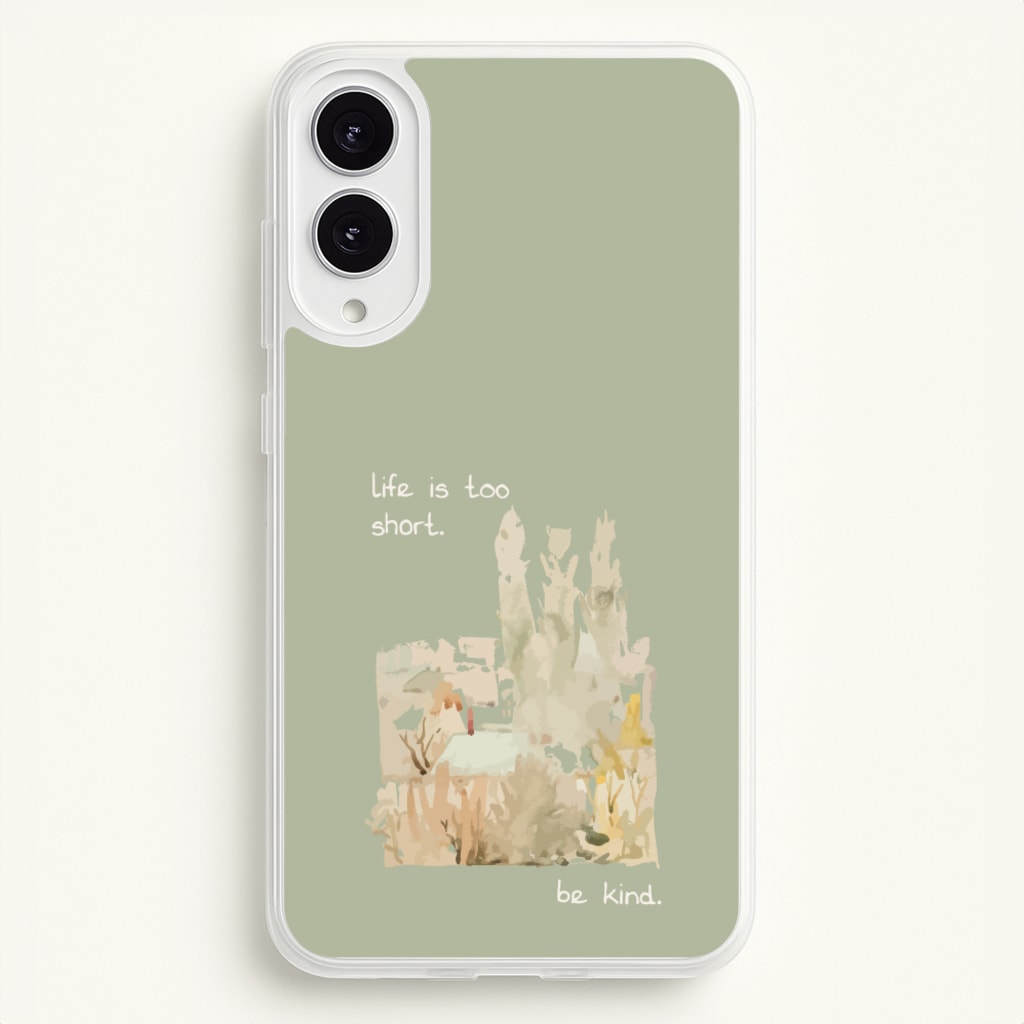 Life Is Too Short - Clean Girl Aesthetic Phone Case for Galaxy S25 Edge
