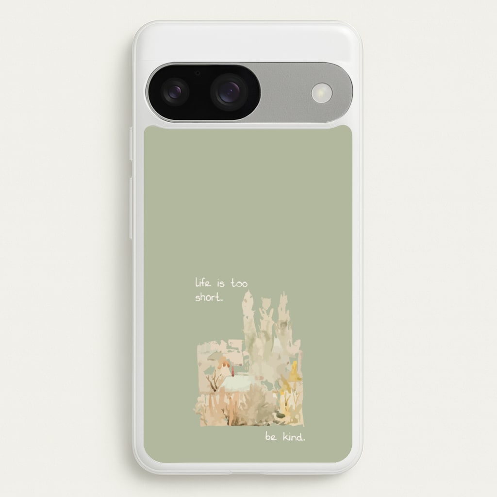 Life Is Too Short - Clean Girl Aesthetic Phone Case for Google Pixel 9 / 9 Pro