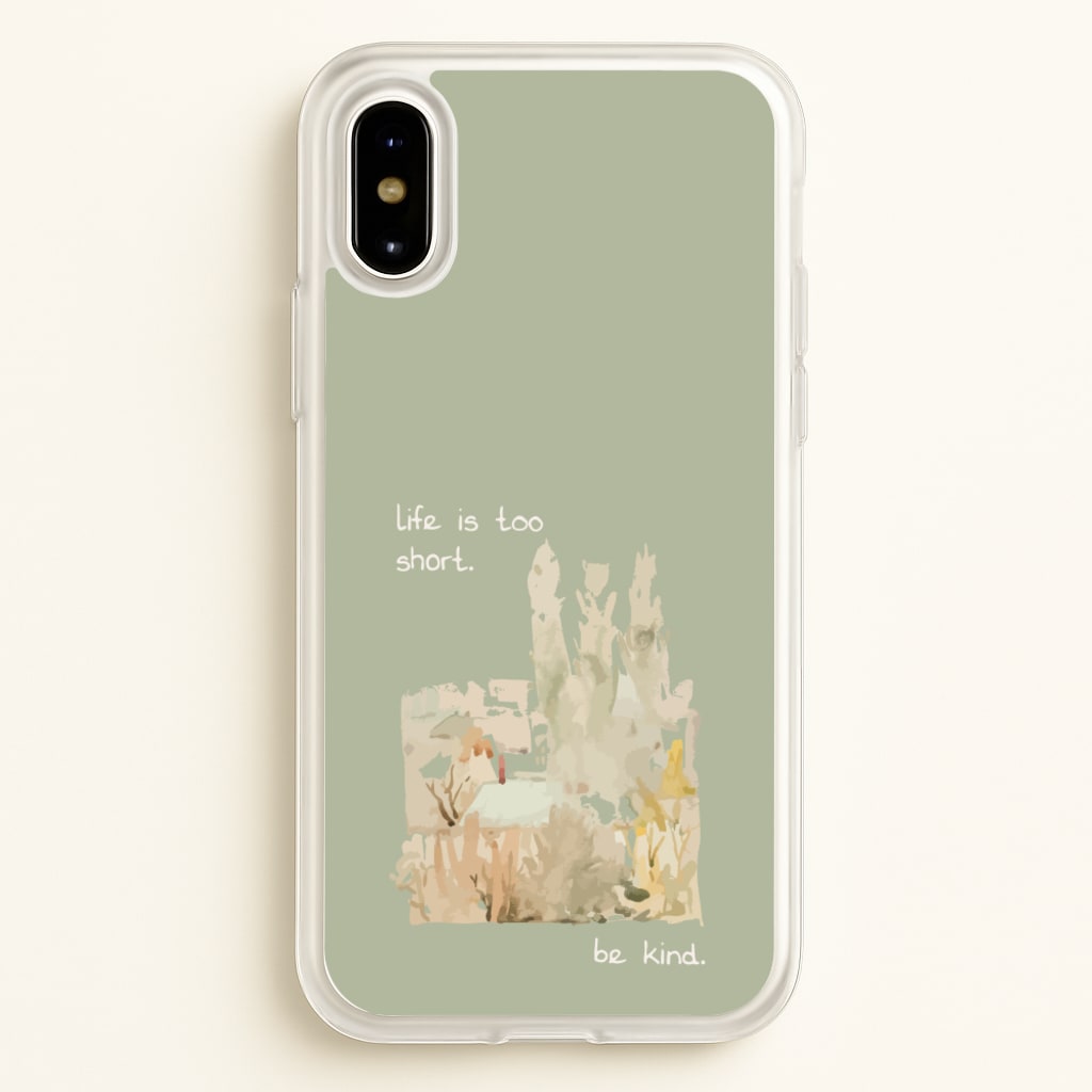 Life Is Too Short - Clean Girl Aesthetic Phone Case for iPhone X / XS