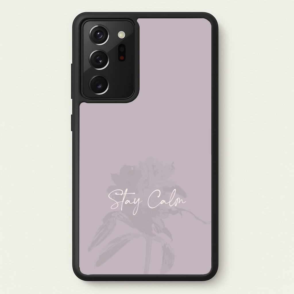 Mauve Stay Calm - Clean Girl Aesthetic Phone Case for Galaxy Note 20 Ultra