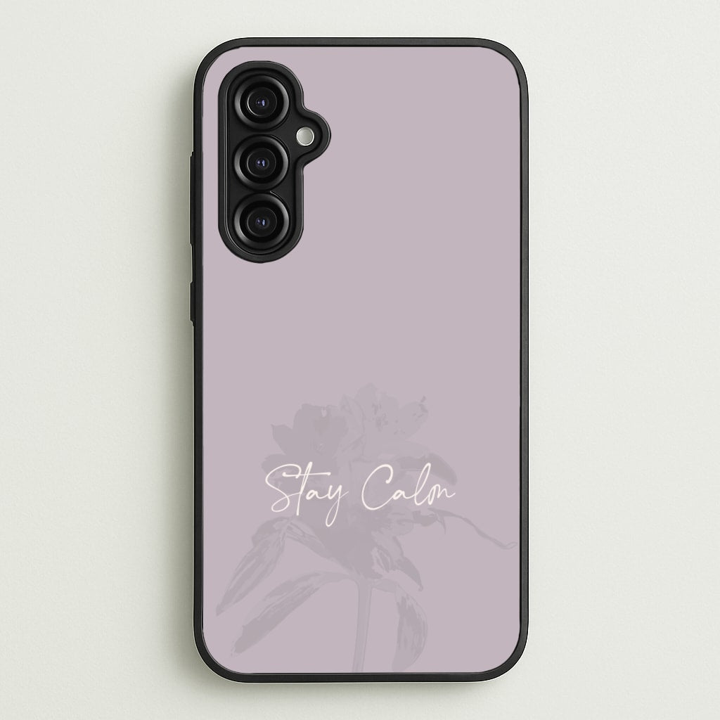 Mauve Stay Calm - Clean Girl Aesthetic Phone Case for Galaxy A14