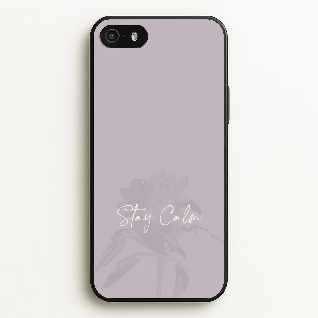 Mauve Stay Calm - Clean Girl Aesthetic Phone Case for iPhone 5 / 5s / SE 2016
