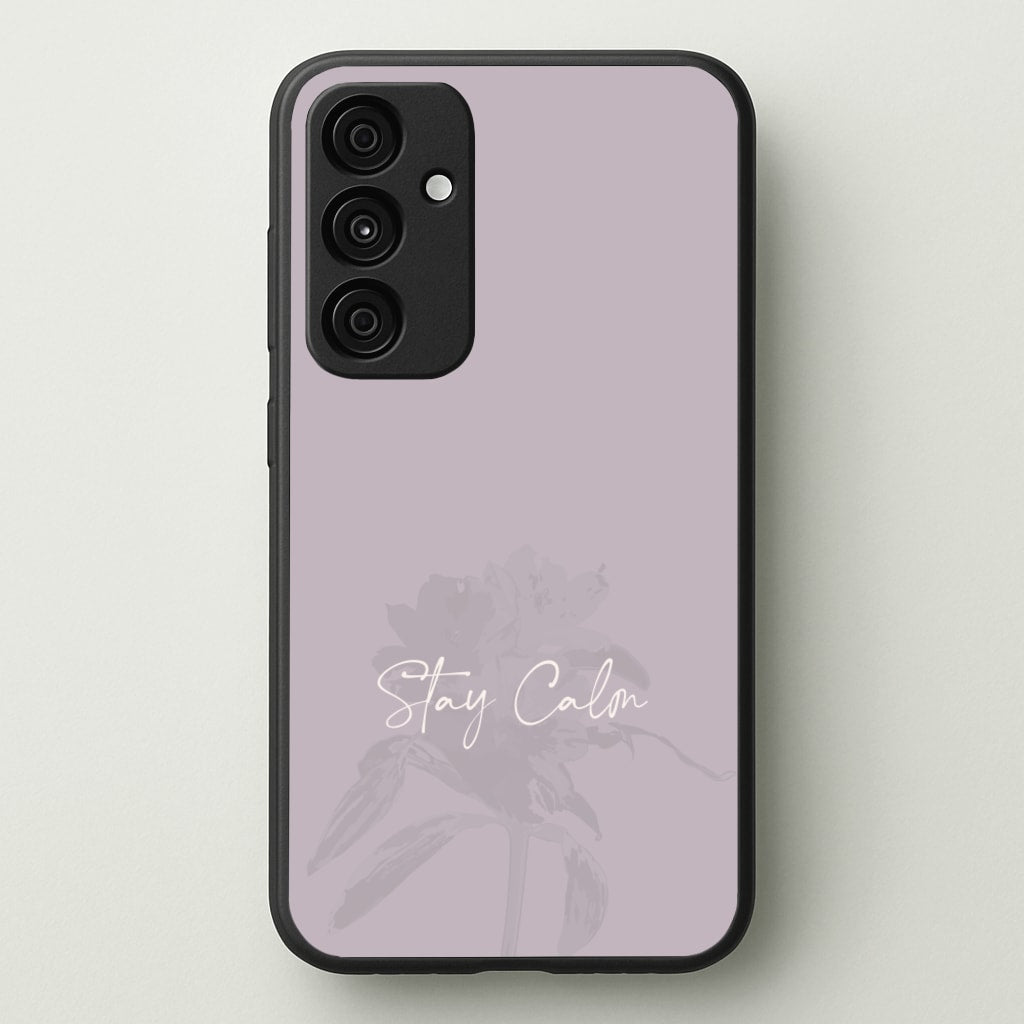Mauve Stay Calm - Clean Girl Aesthetic Phone Case for Galaxy A35