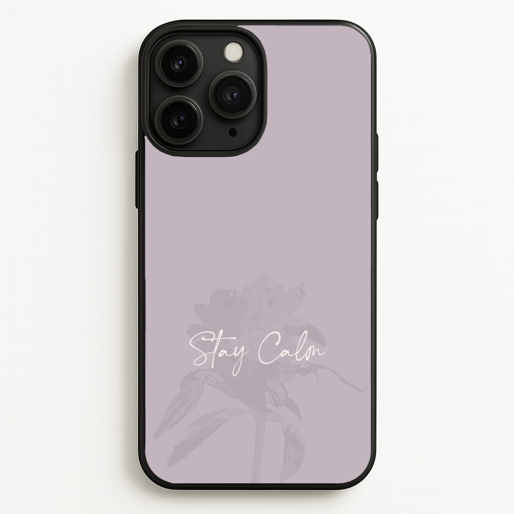 Mauve Stay Calm - Clean Girl Aesthetic Phone Case for iPhone 11 Pro
